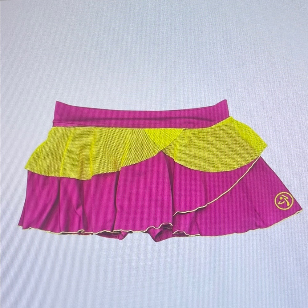 Vibrant Pink and Yellow Women's Skirt